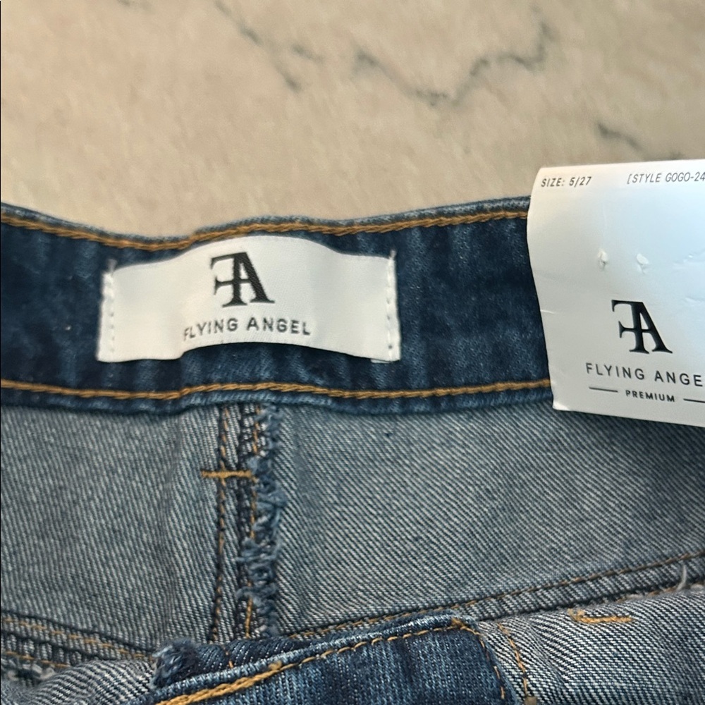 Carpenter High-Rise Dark Blue Denim Shorts - Picture 2 of 5